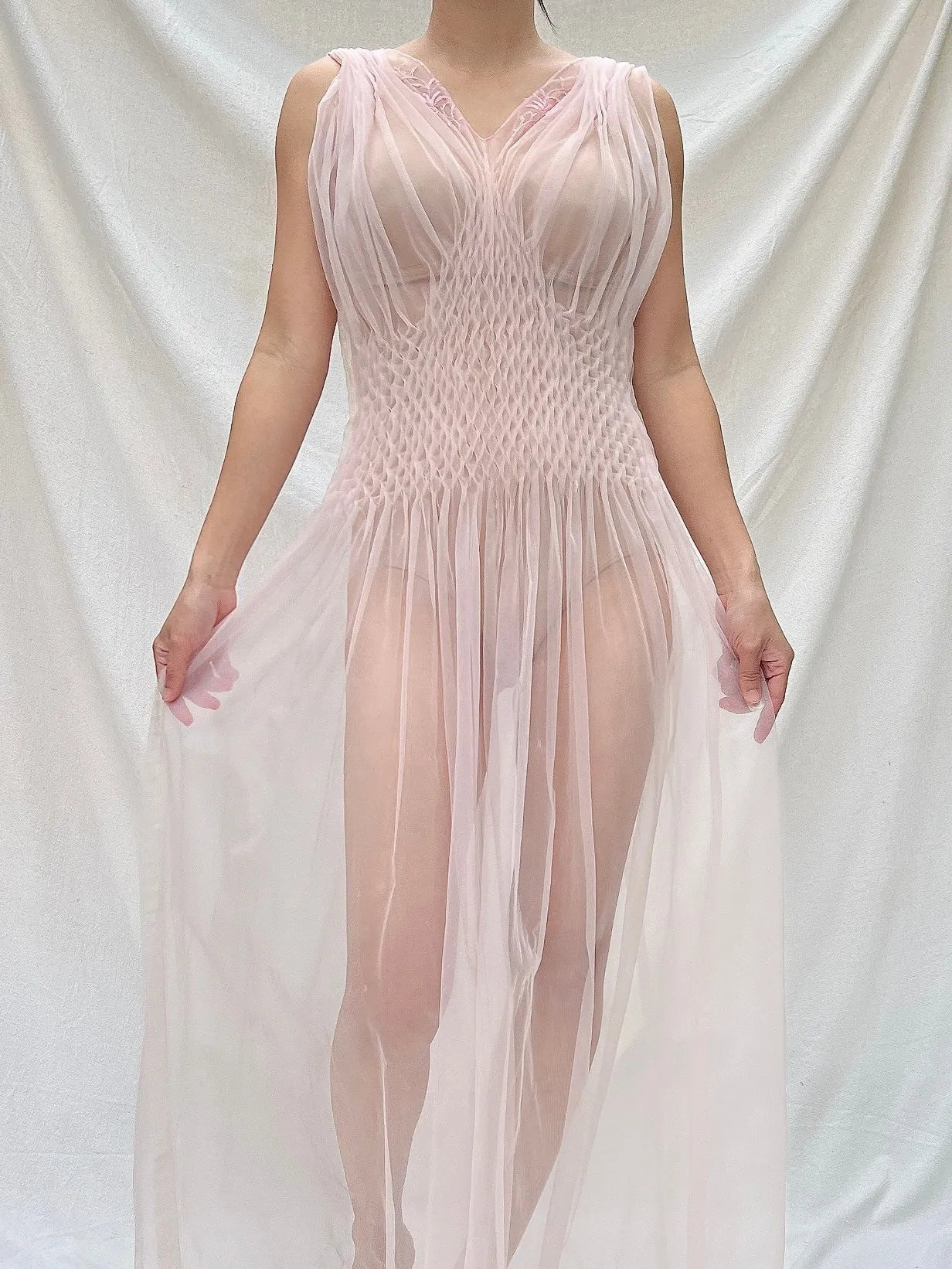 1930s Sheer Nylon Slip - S/M
