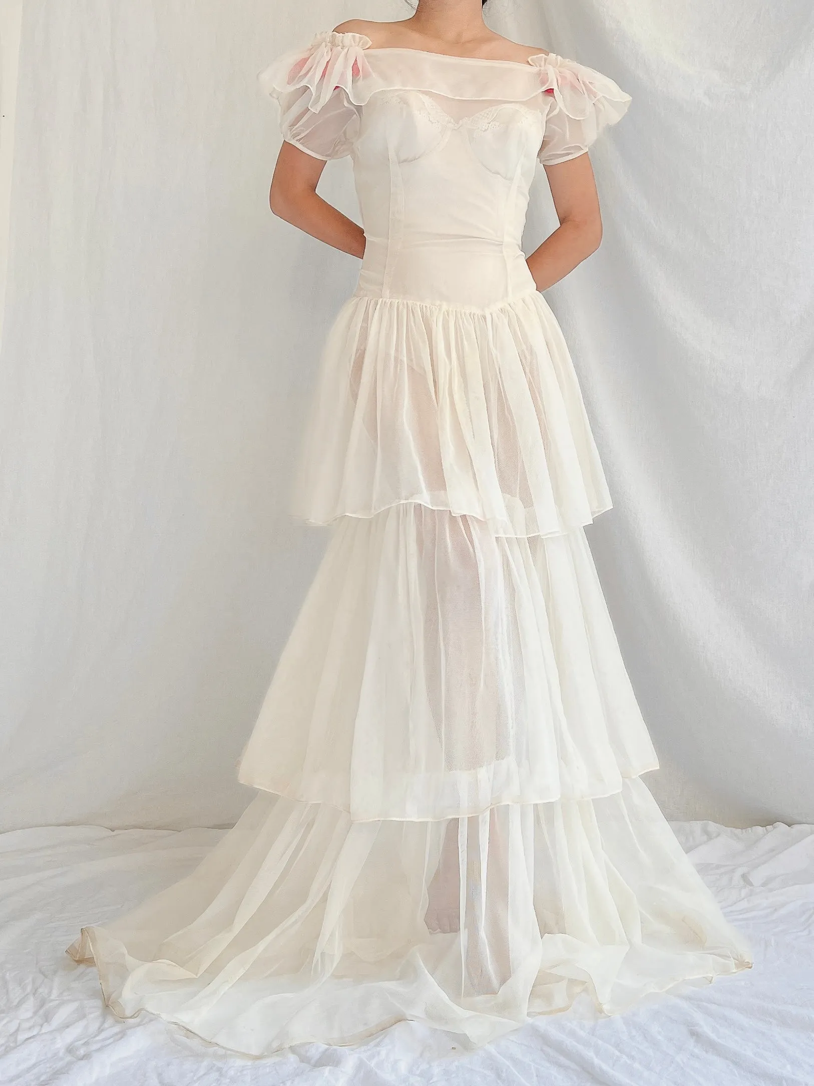 1950s Net Layered Gown - S/M