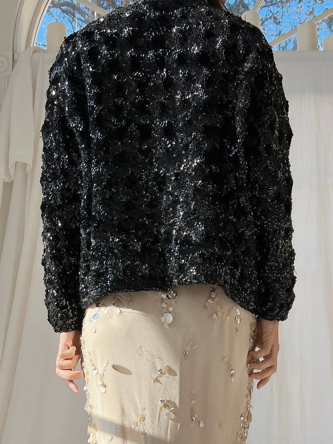1950s Sequins Cardigan - S/M