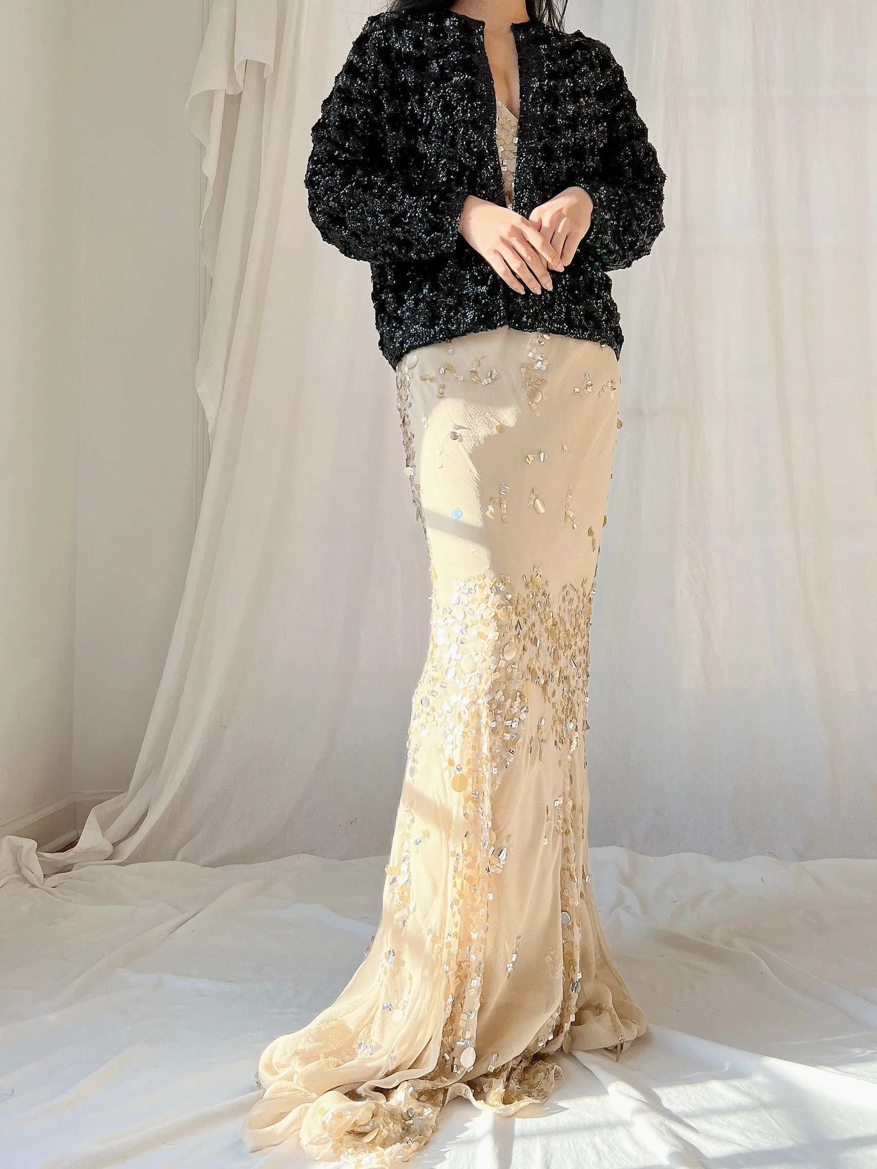 1950s Sequins Cardigan - S/M