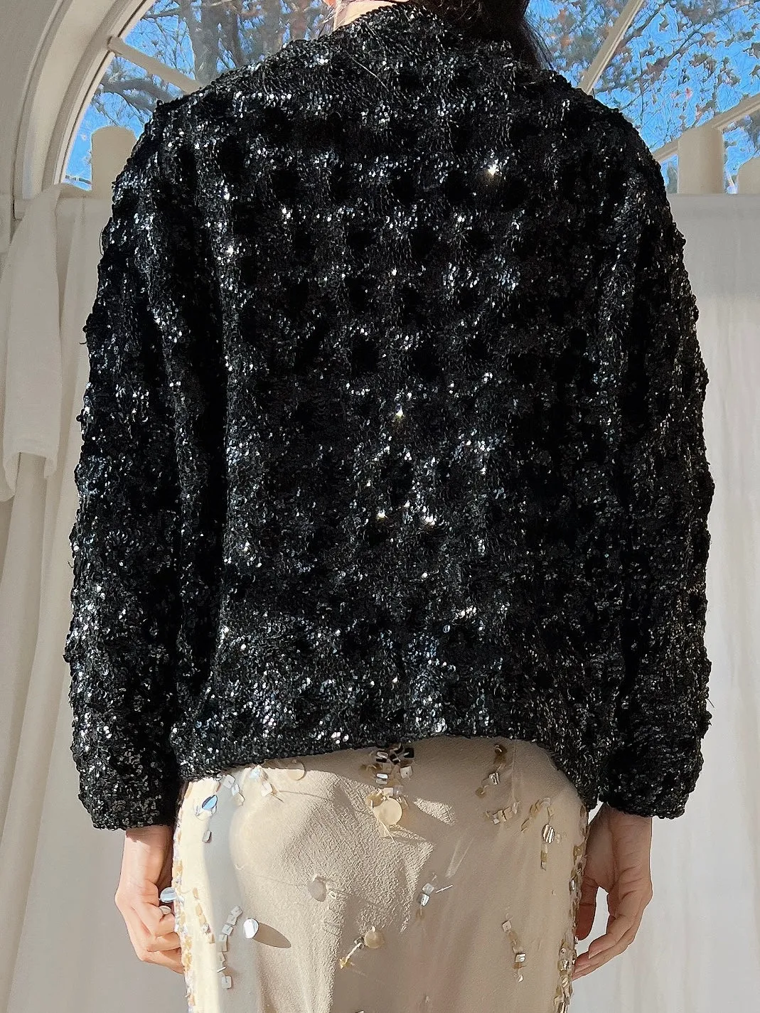 1950s Sequins Cardigan - S/M