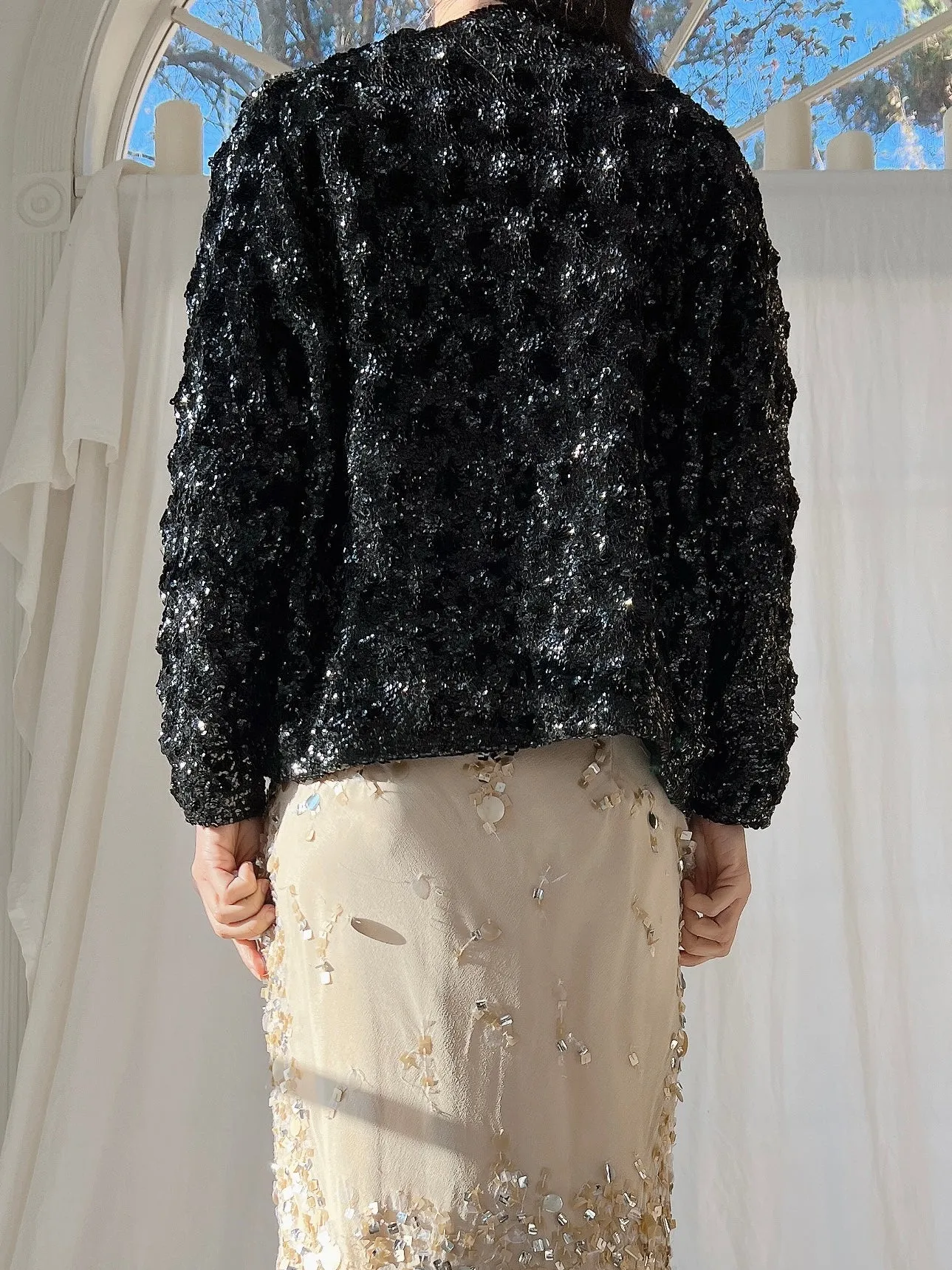 1950s Sequins Cardigan - S/M