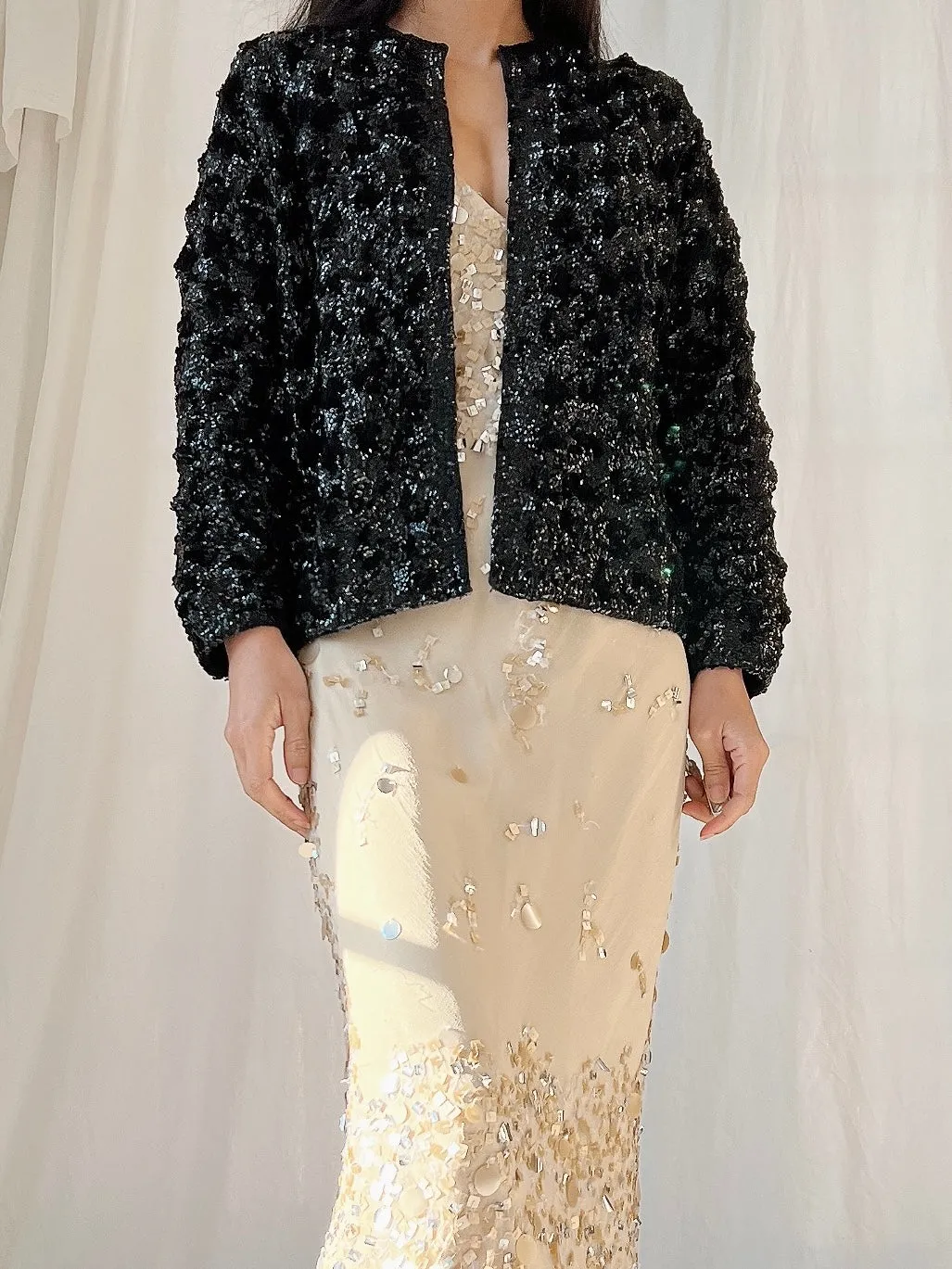 1950s Sequins Cardigan - S/M