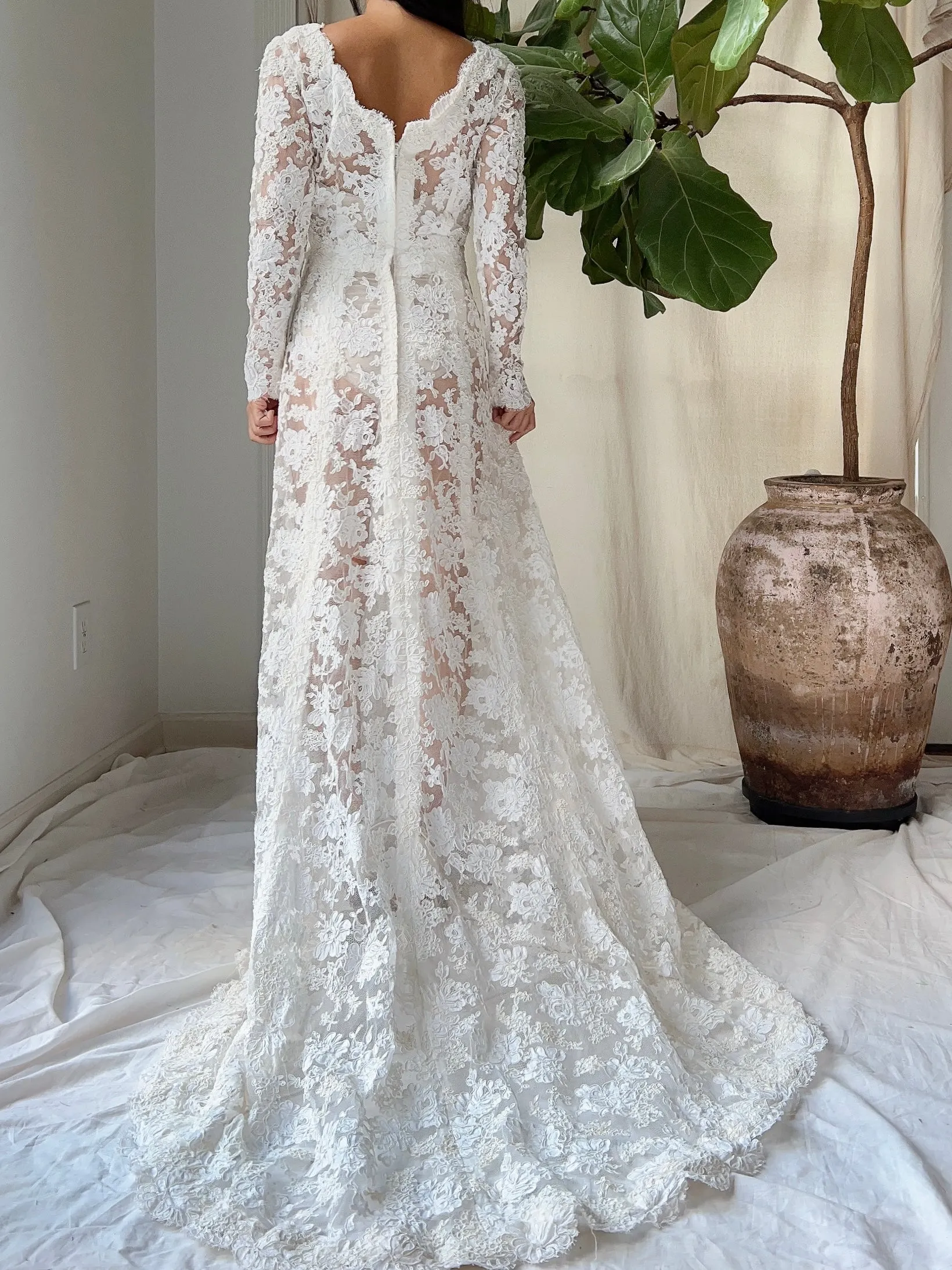 1960s Alecon Lace Gown - S/M
