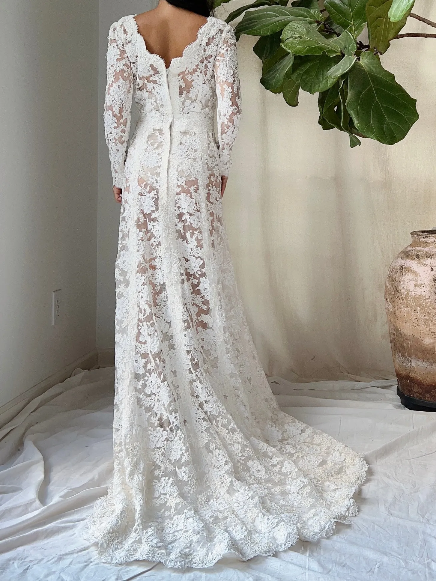 1960s Alecon Lace Gown - S/M