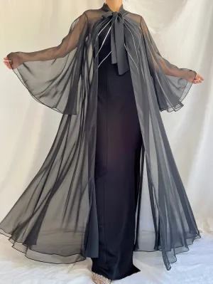 1960s Sheer Angel Sleeves Duster - OSFM