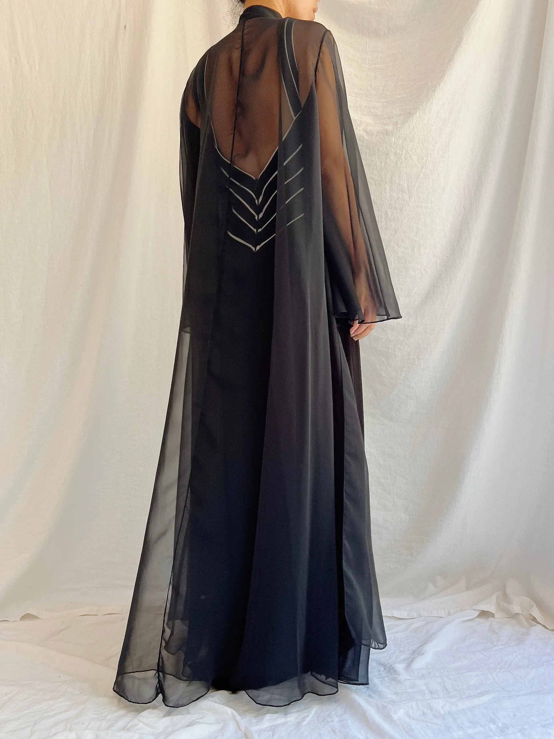 1960s Sheer Angel Sleeves Duster - OSFM