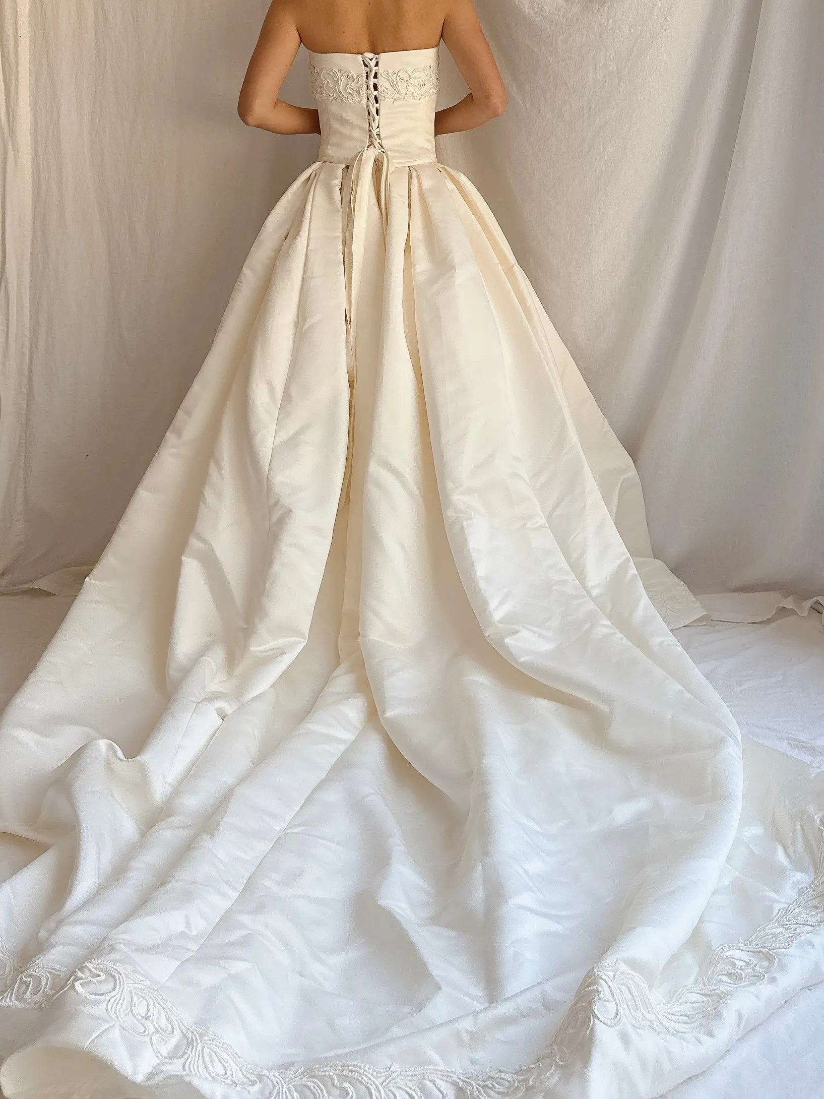 1990s Satin 2-Piece Corset Dress - XS-S