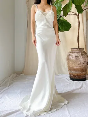 1990s Satin Bias Cut Gown - S