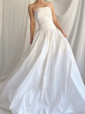 1990s Silk Dropped Waist Gown - M