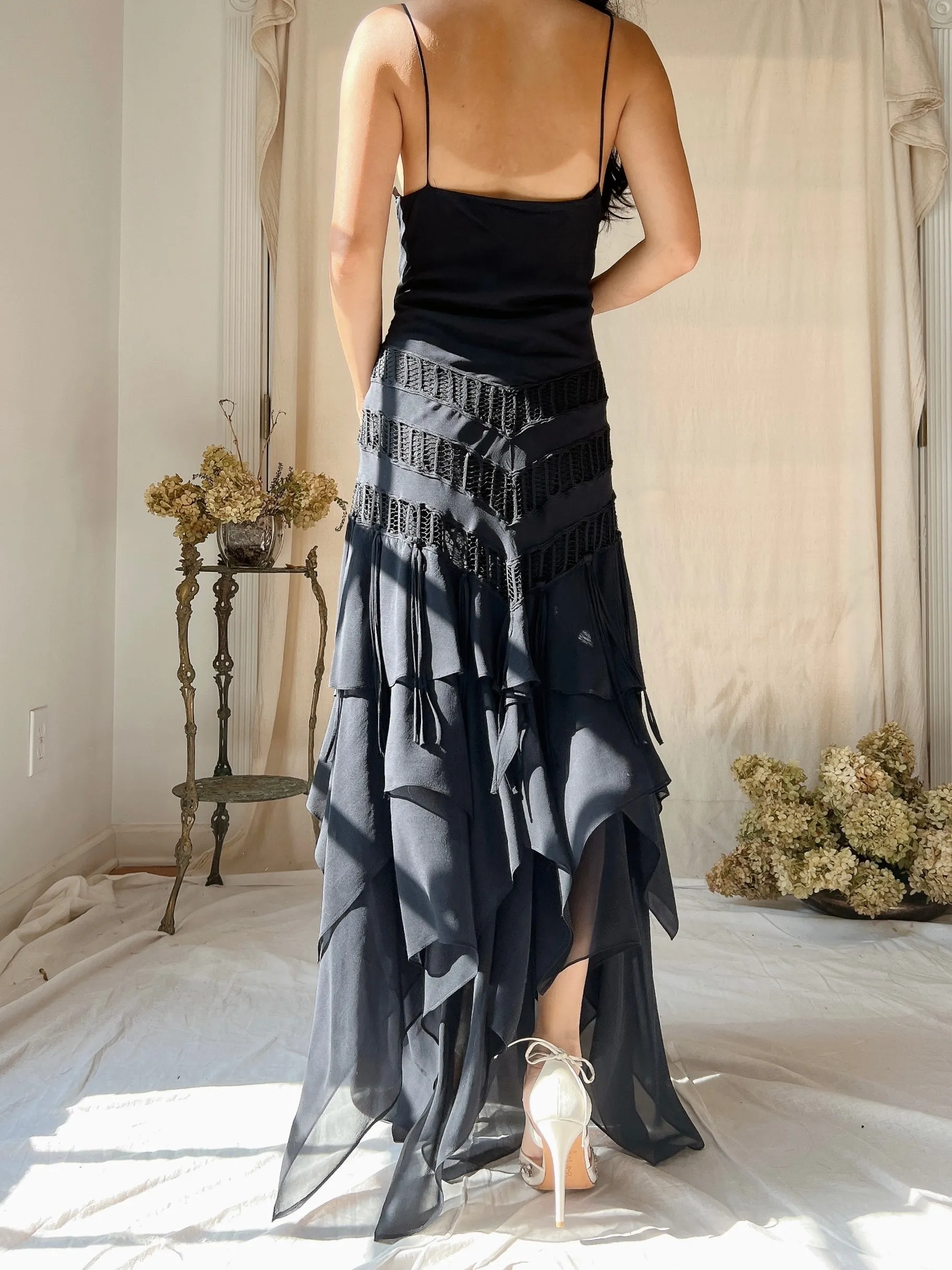 1990s Silk Handkerchief Dress - S/M