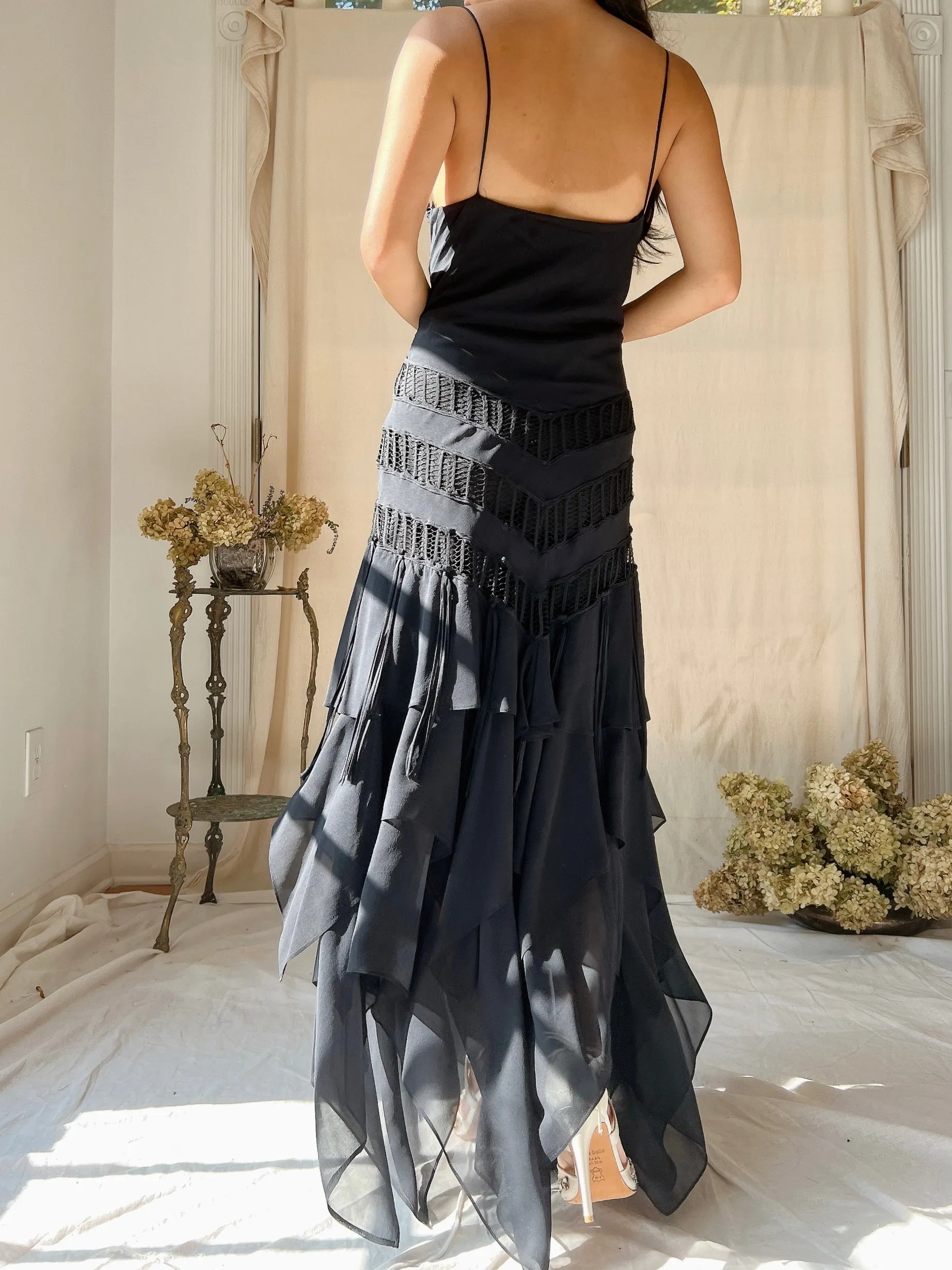 1990s Silk Handkerchief Dress - S/M