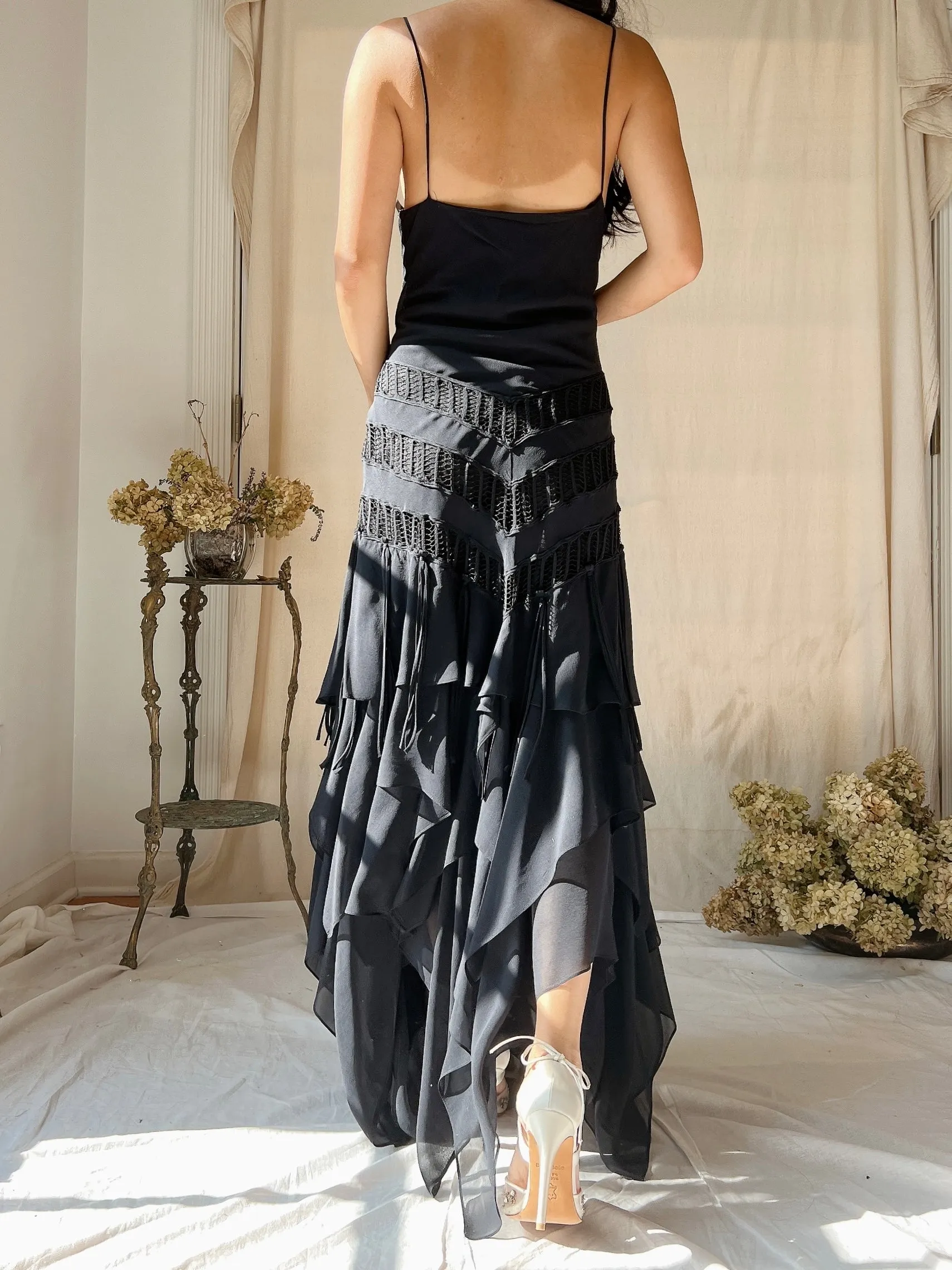 1990s Silk Handkerchief Dress - S/M