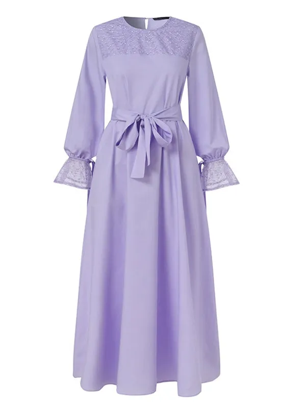Abaya Hijab Long Sleeve Casual Muslim Dress Maxi Dresses