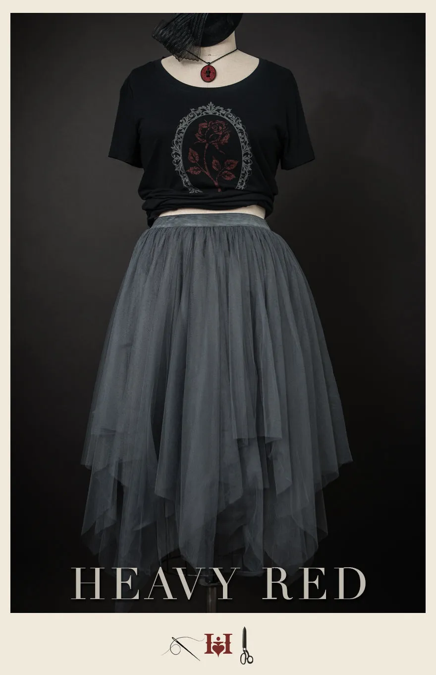 Alone In A Crowd Grey Net Skirt
