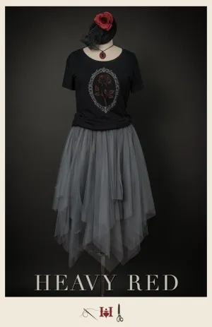 Alone In A Crowd Grey Net Skirt