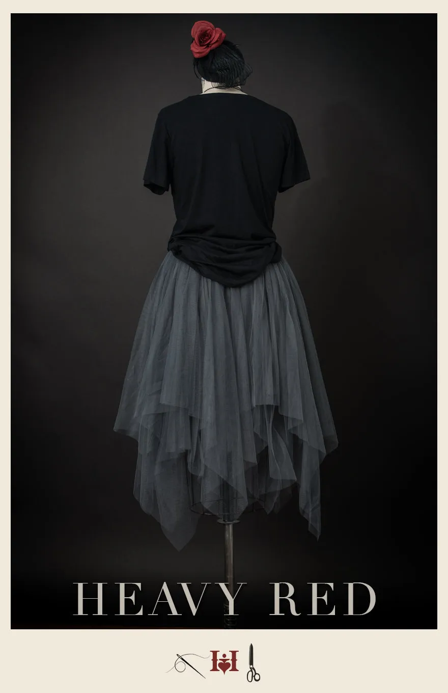 Alone In A Crowd Grey Net Skirt