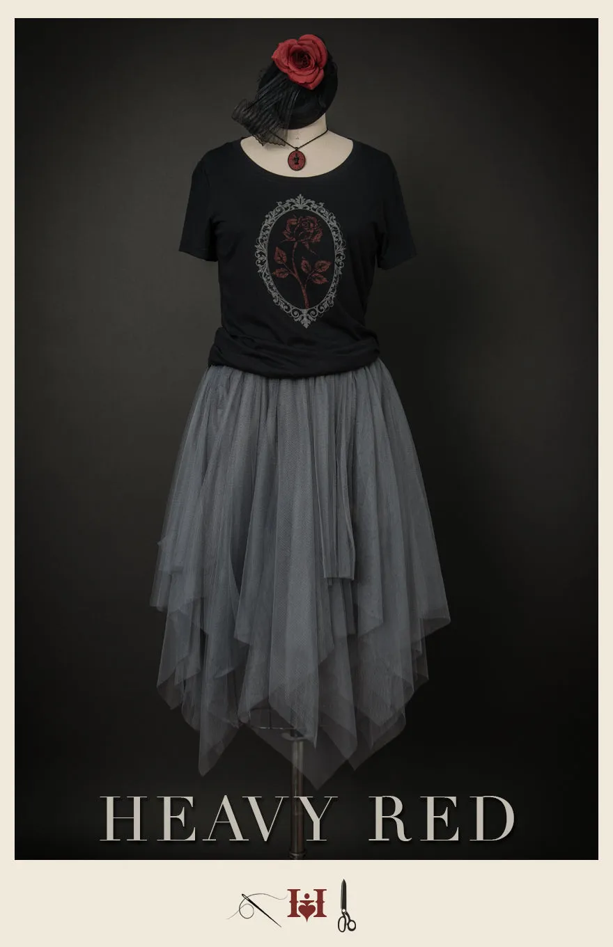 Alone In A Crowd Grey Net Skirt