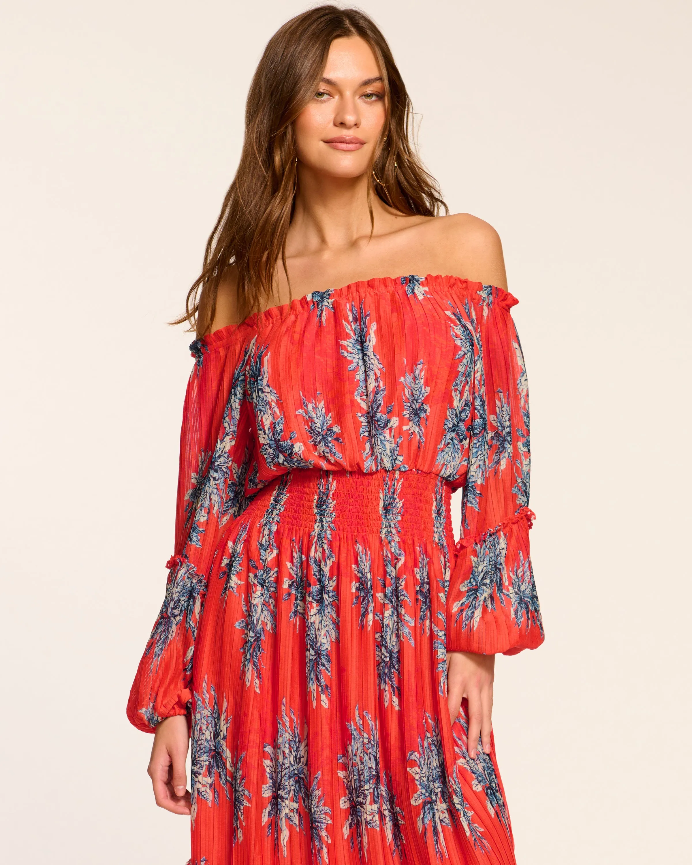 Alyce Smocked Off-The-Shoulder Maxi Dress