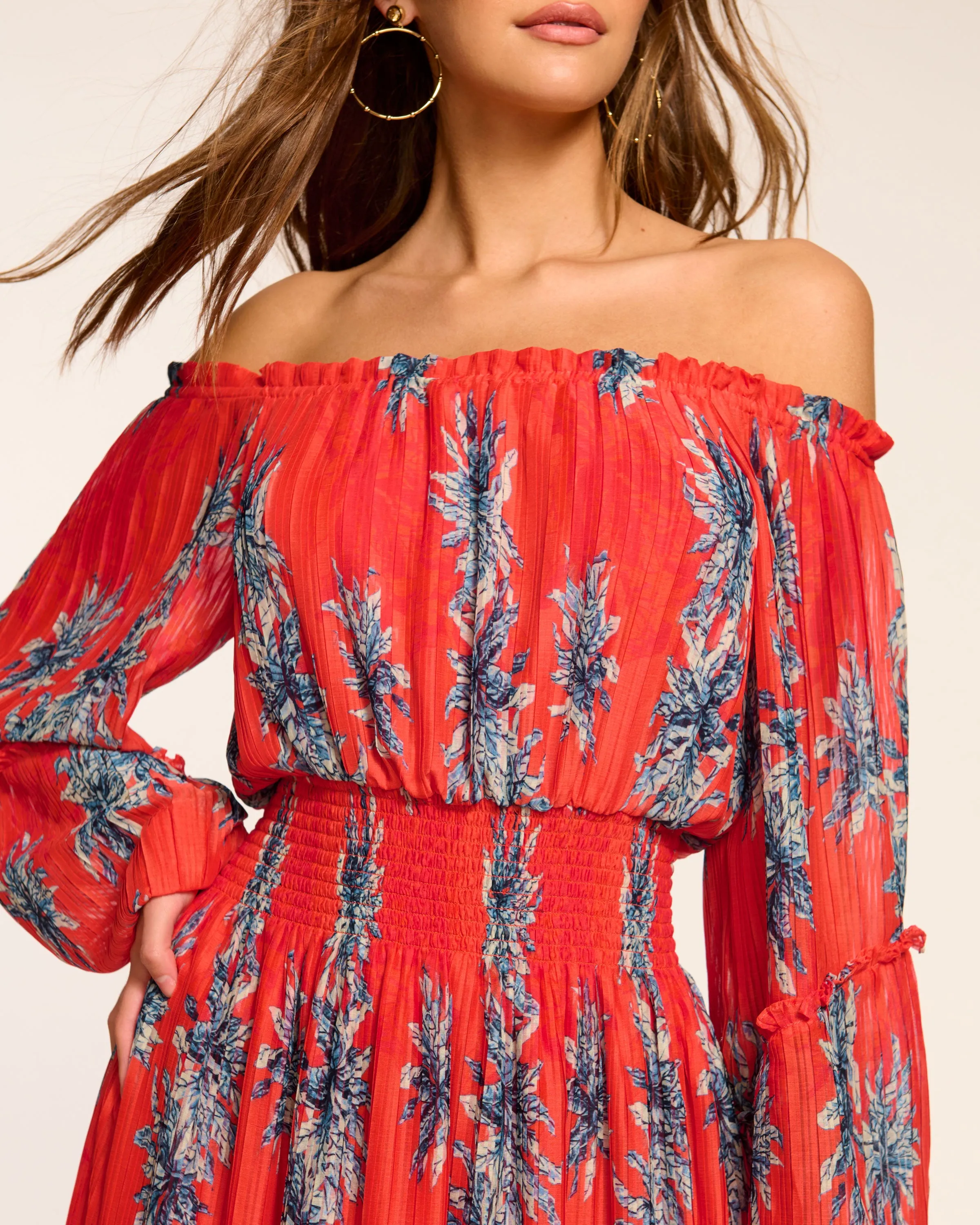 Alyce Smocked Off-The-Shoulder Maxi Dress
