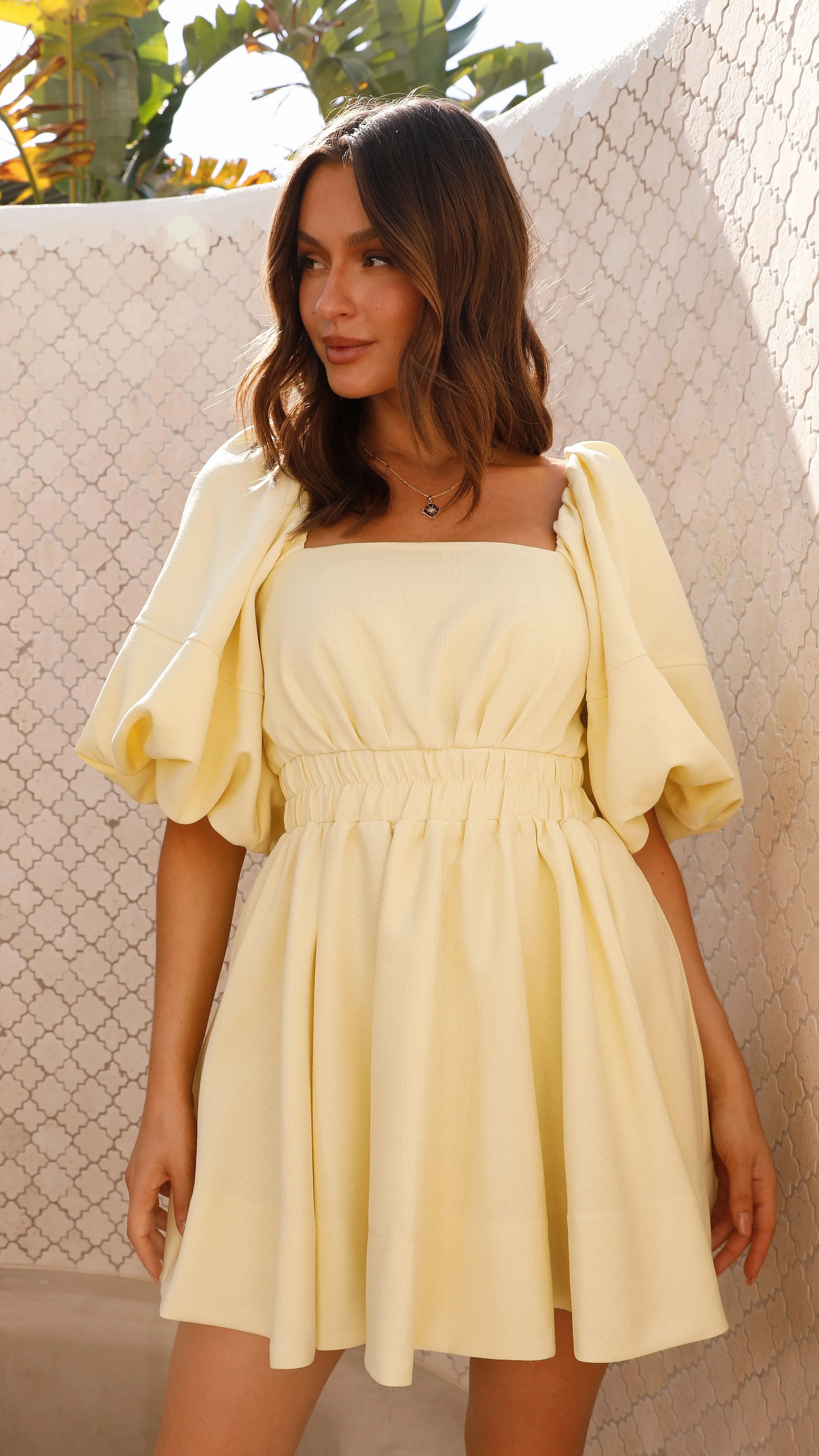 Amayah Mini Dress - Yellow