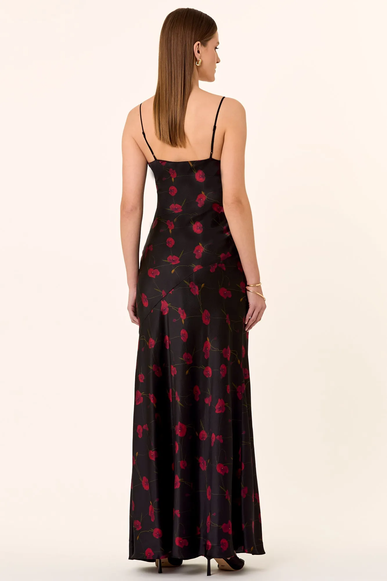 Ariel Gown - Poppy Floral Black