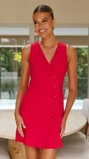 Basia Mini Dress - Red