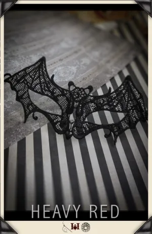Bat Embroidered Lace Mask
