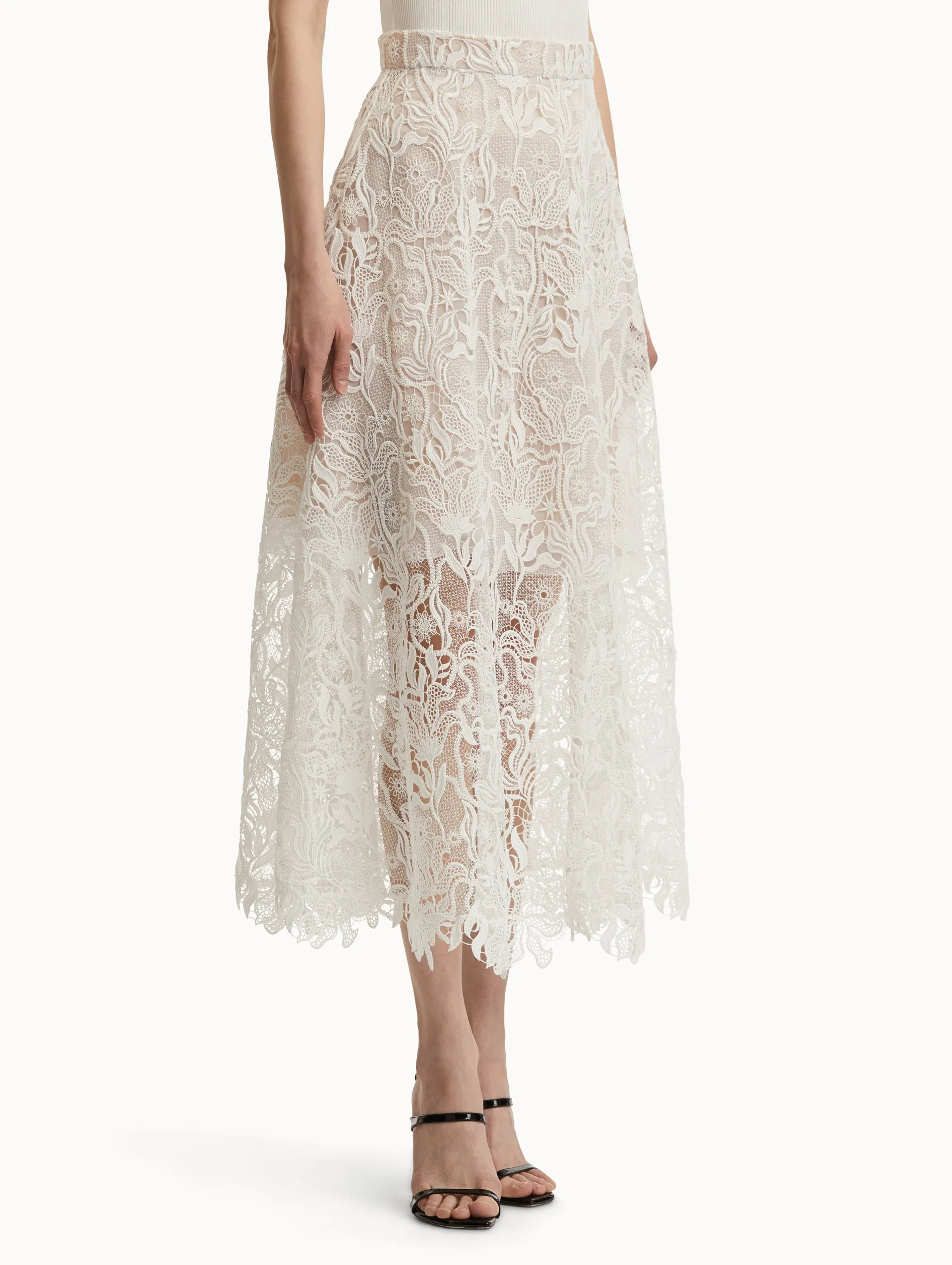 Bellflower Guipure Skirt