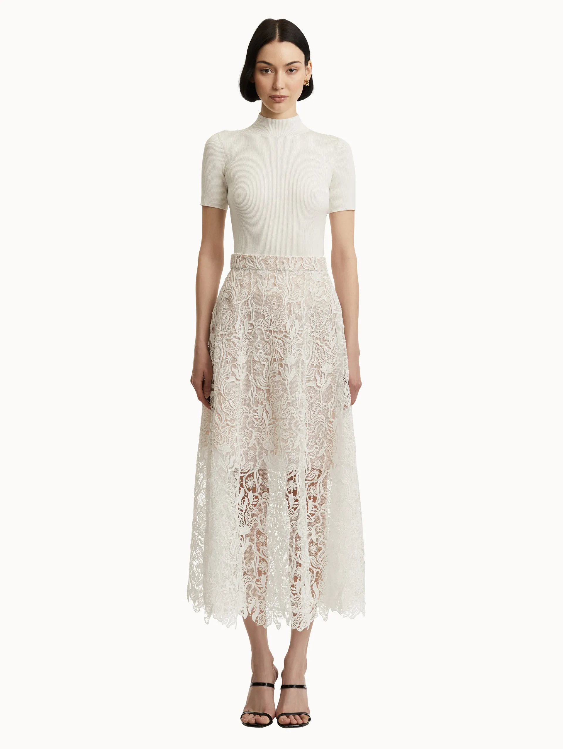 Bellflower Guipure Skirt