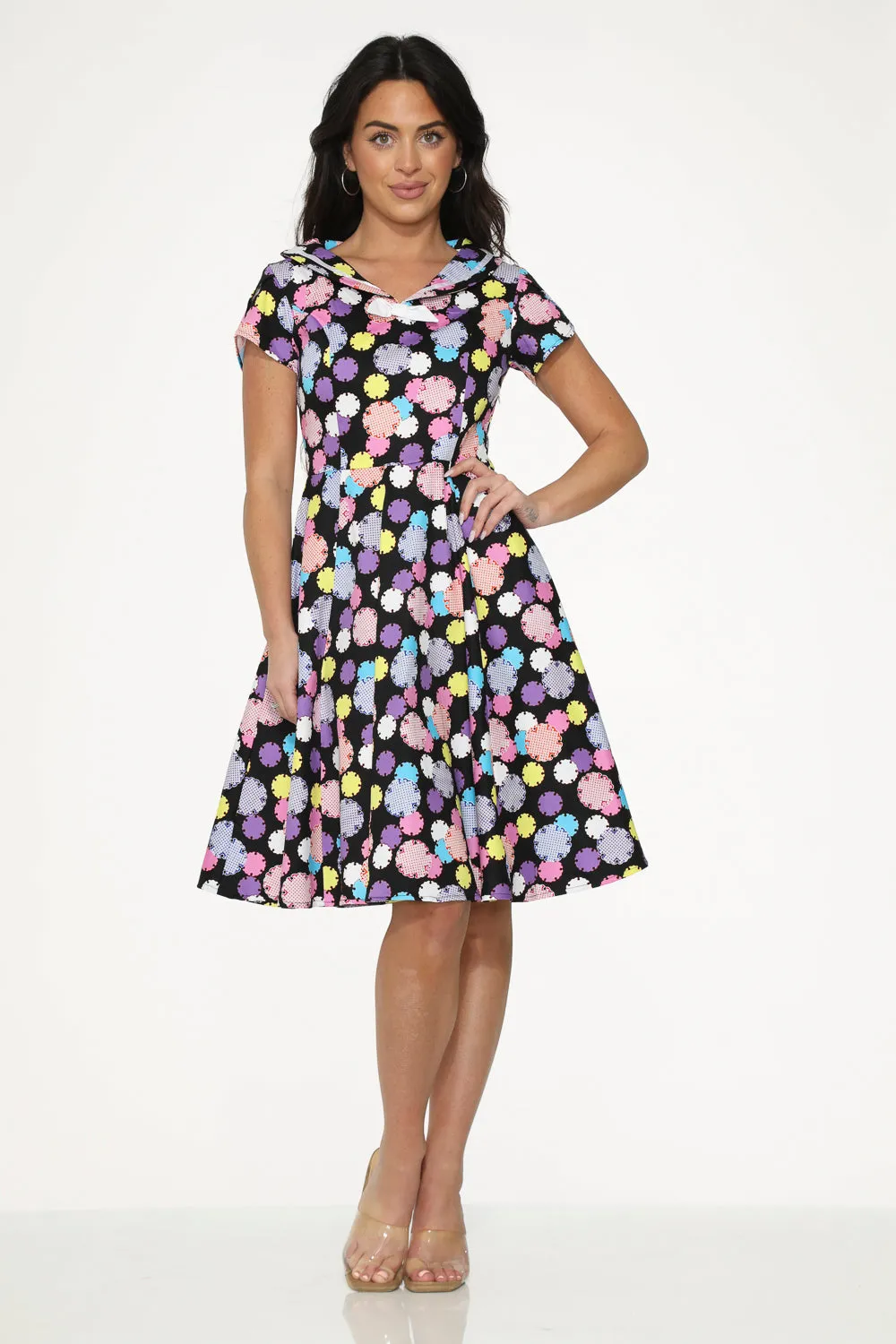 Black & Purple Swing Dress
