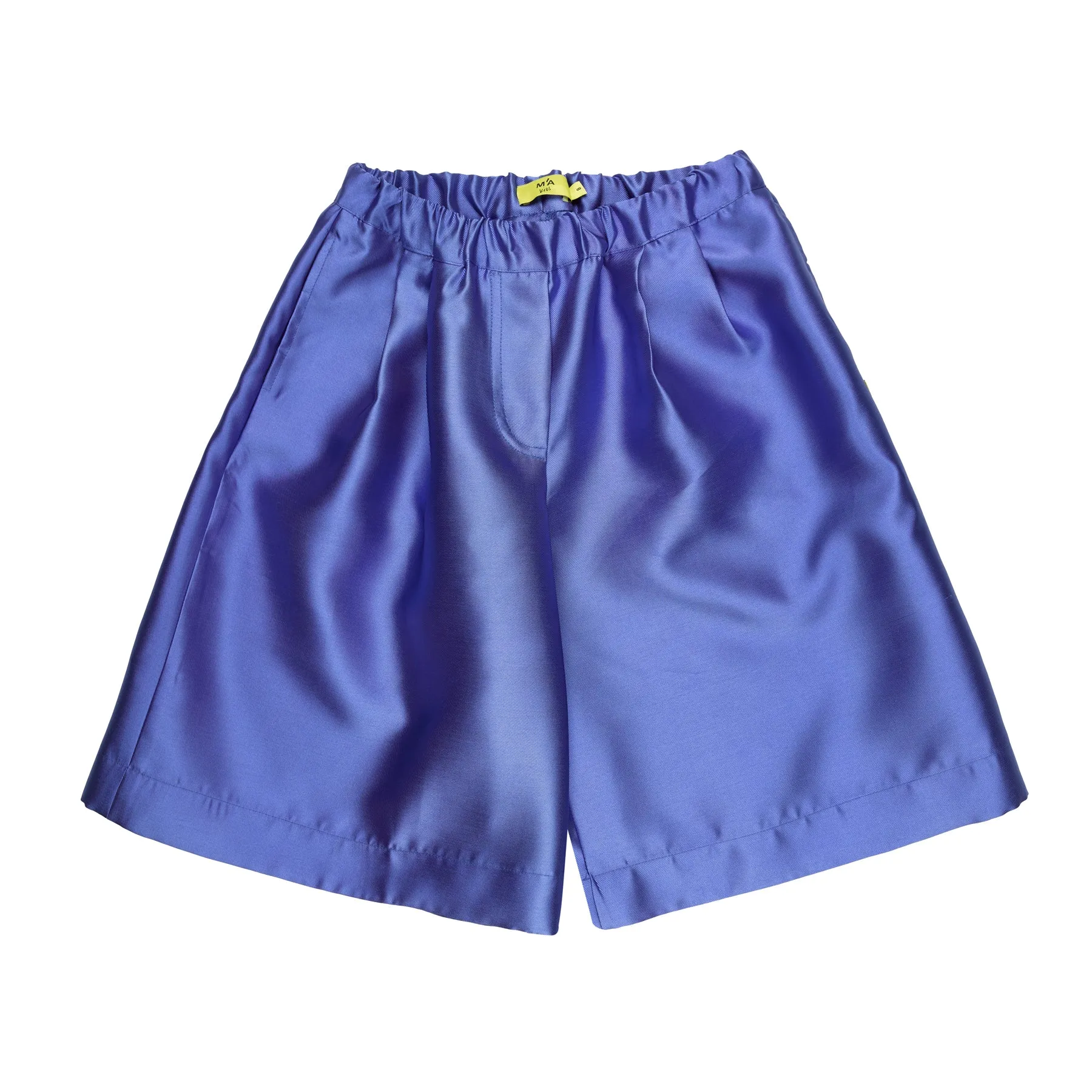 BLUE MIKADO LOOSE BERMUDA SHORTS