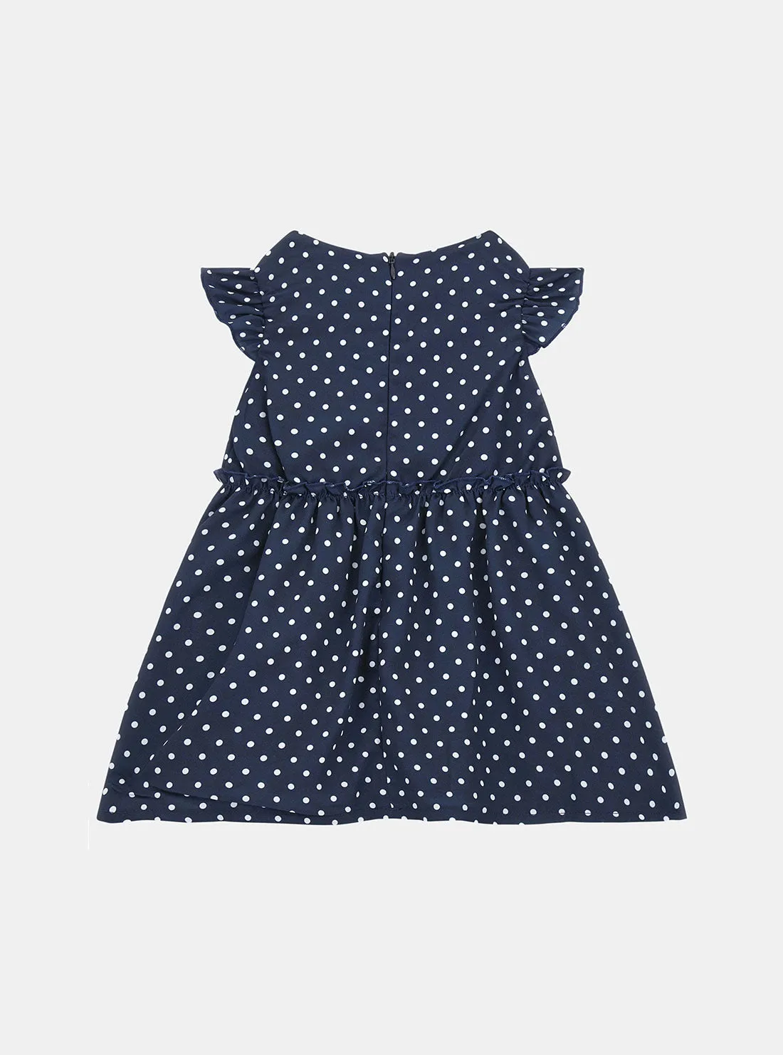Blue Polka Dot Chiffon Dress (2-7)