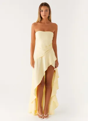 Bodie Maxi Dress - Pastel Yellow
