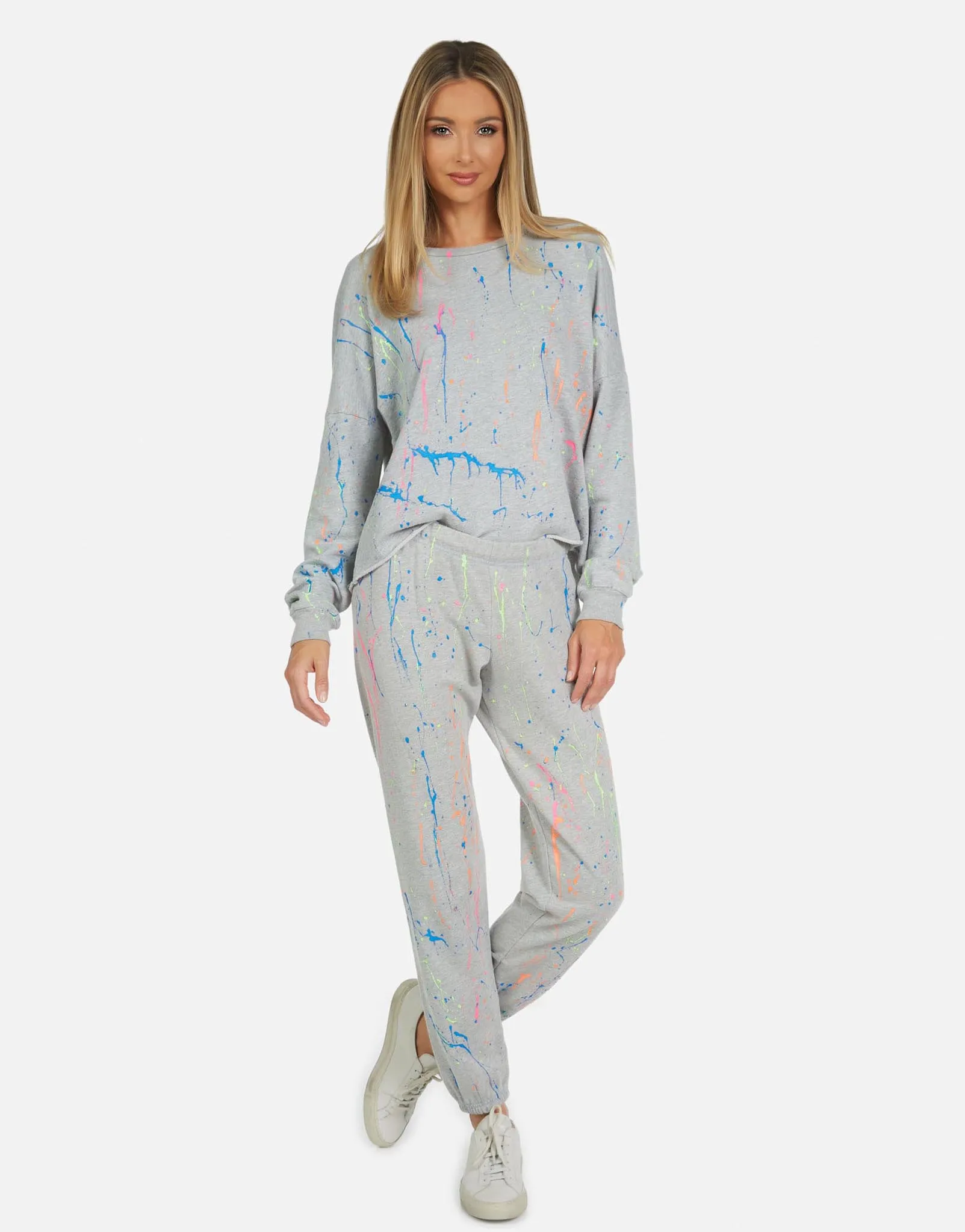 Bosley LE Grey Neon Splatter Sweatpant