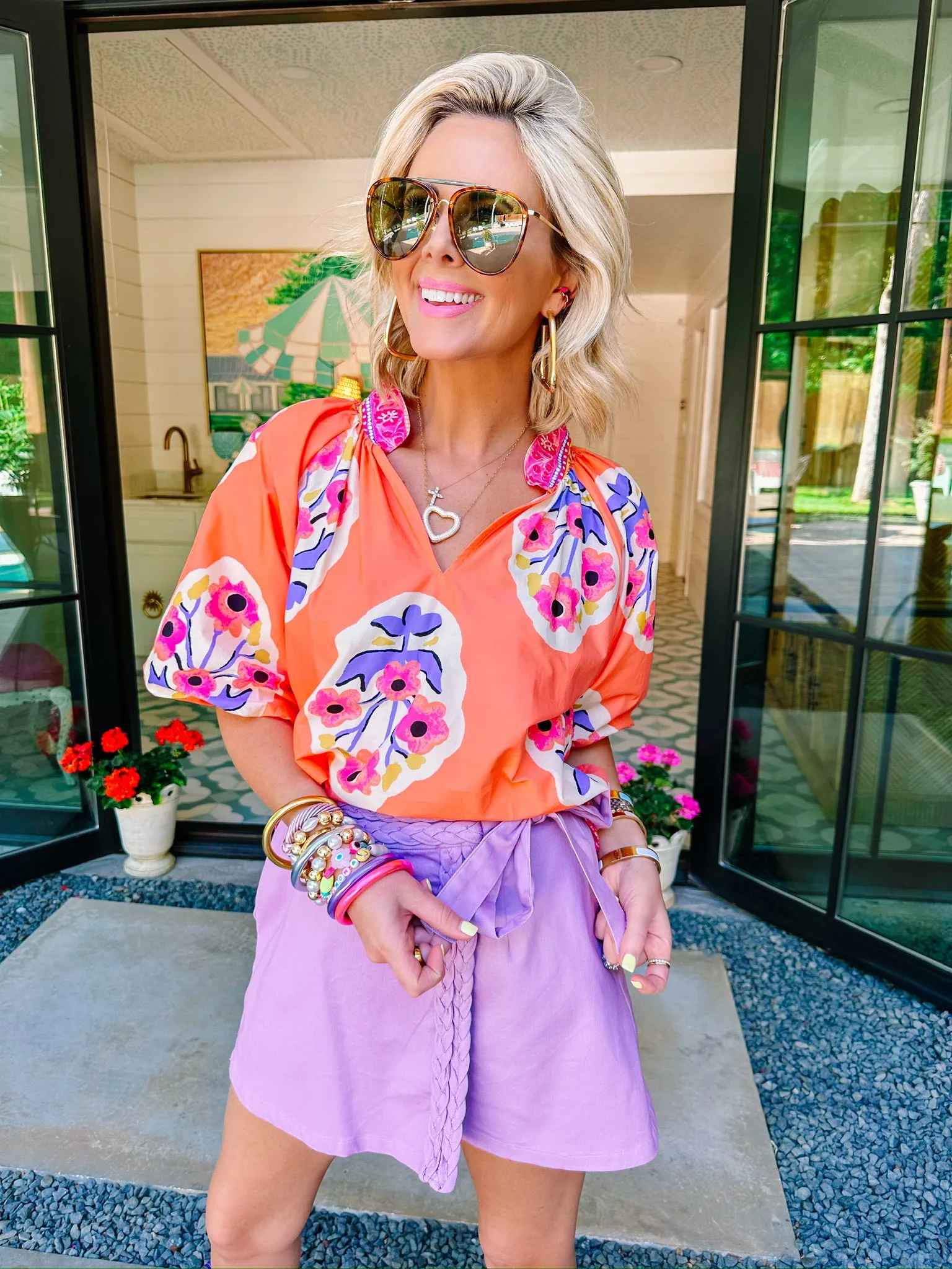 BRENNA BRAIDED WRAP SKORT - LAVENDER