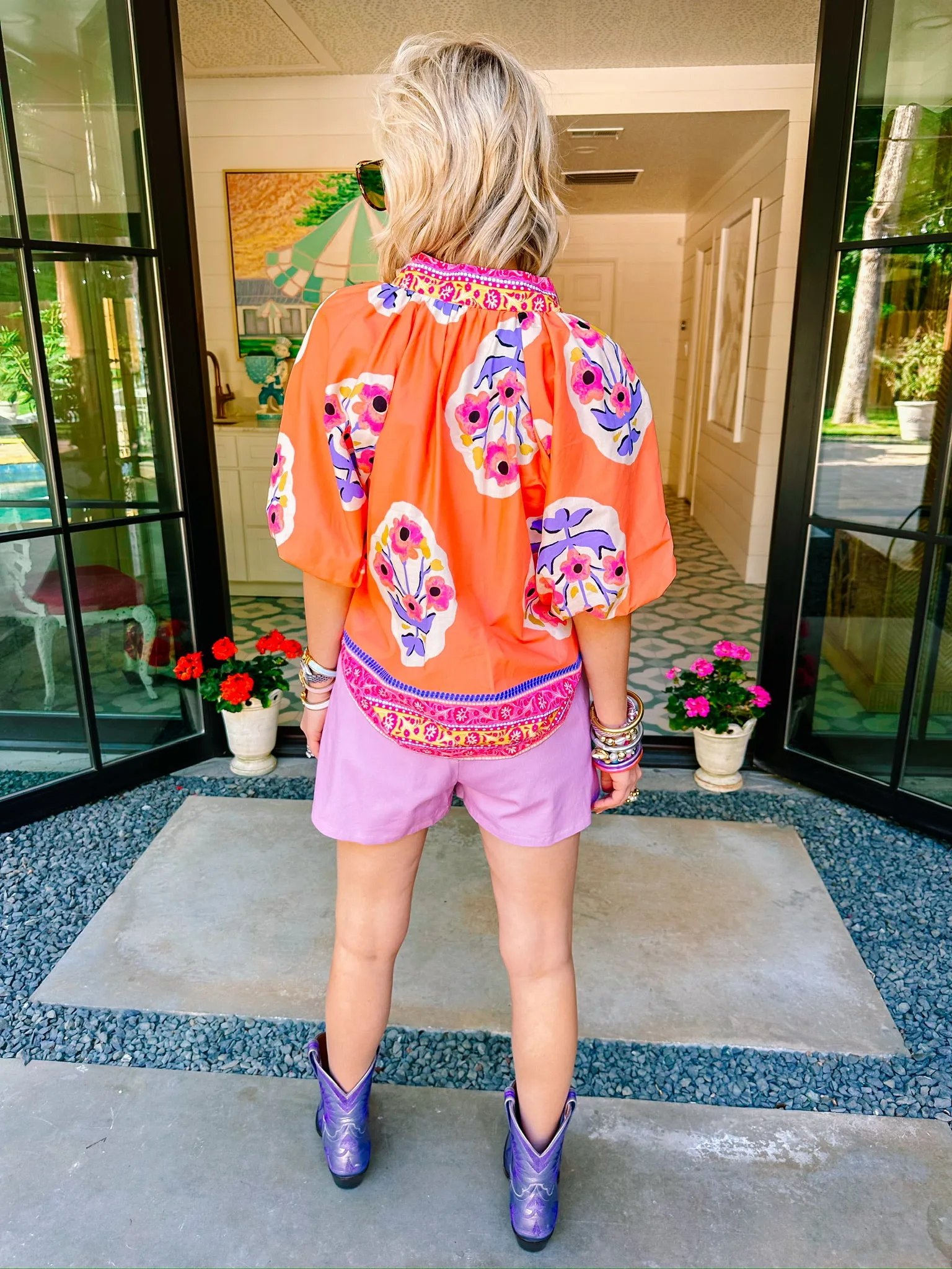 BRENNA BRAIDED WRAP SKORT - LAVENDER
