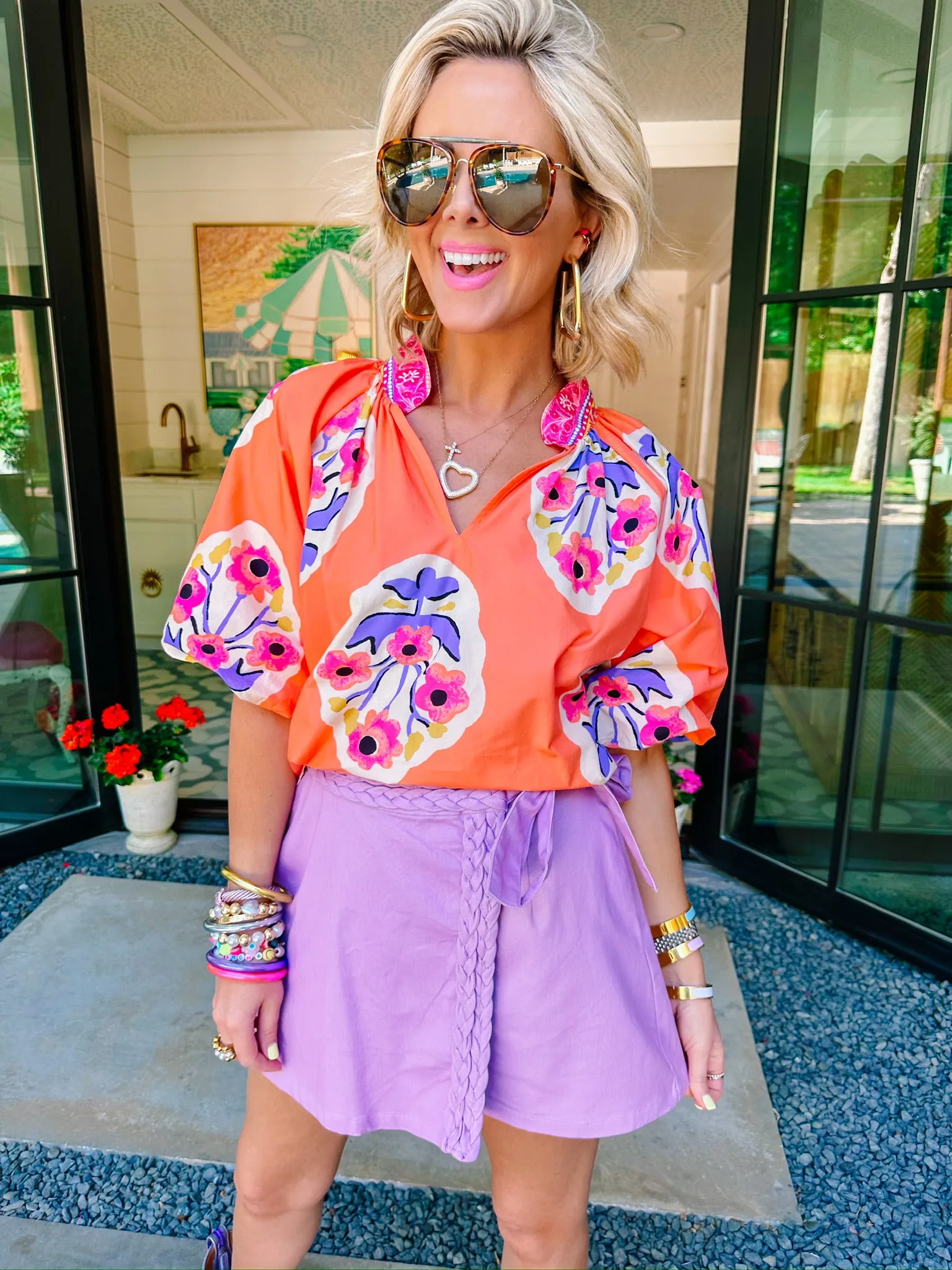 BRENNA BRAIDED WRAP SKORT - LAVENDER