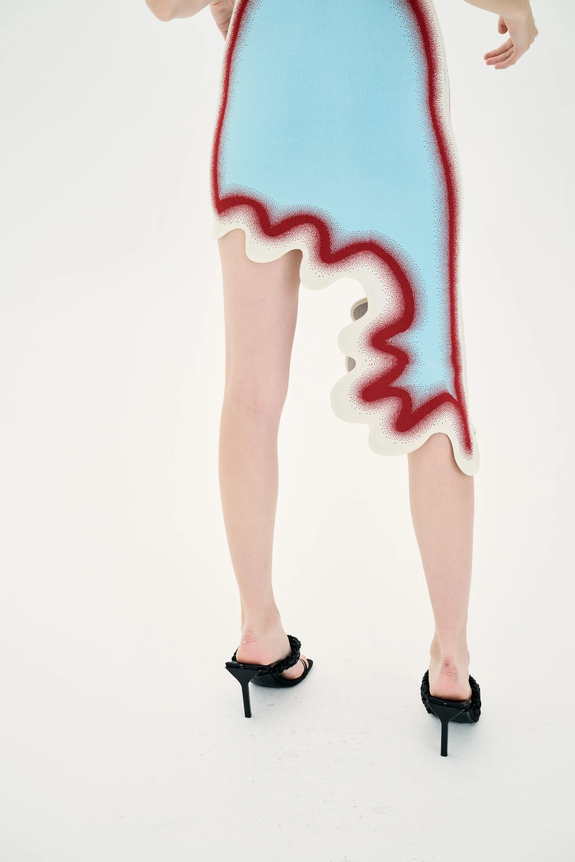 BROOKLYN WAVY ASYMMETRIC DRESS