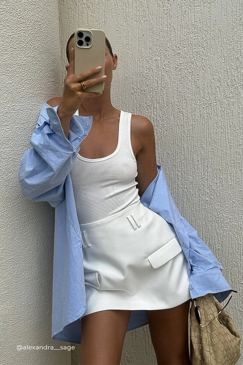 BROOKLYN WHITE SKORT