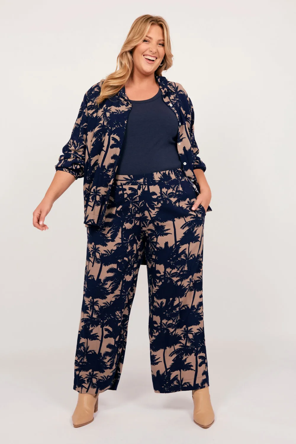 Camille Wide Leg Pant in Dusk