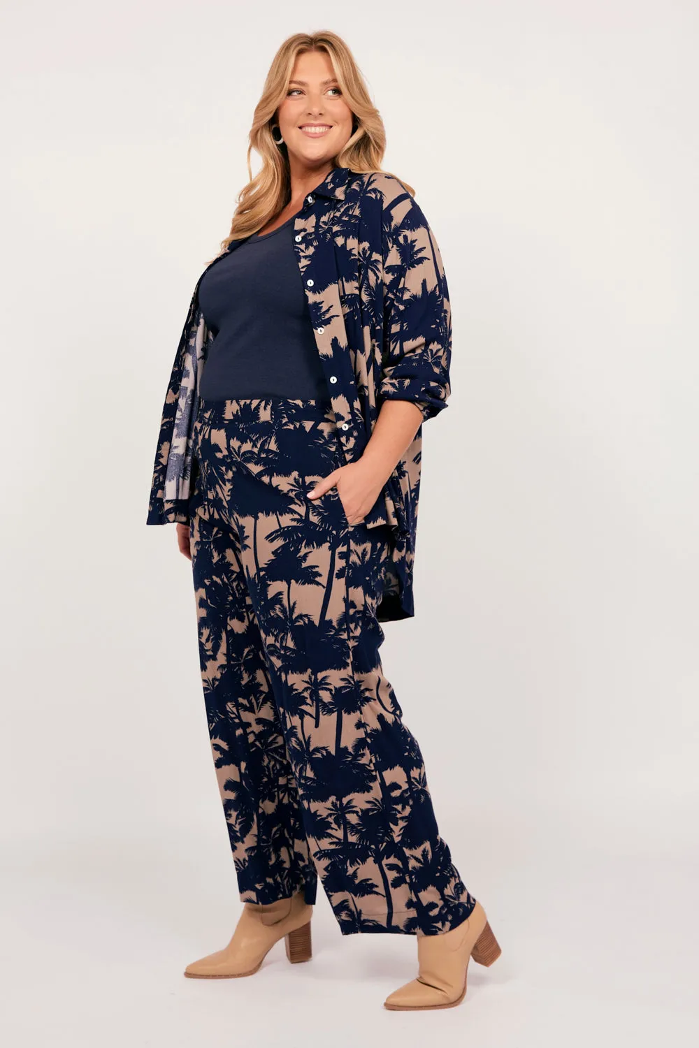 Camille Wide Leg Pant in Dusk