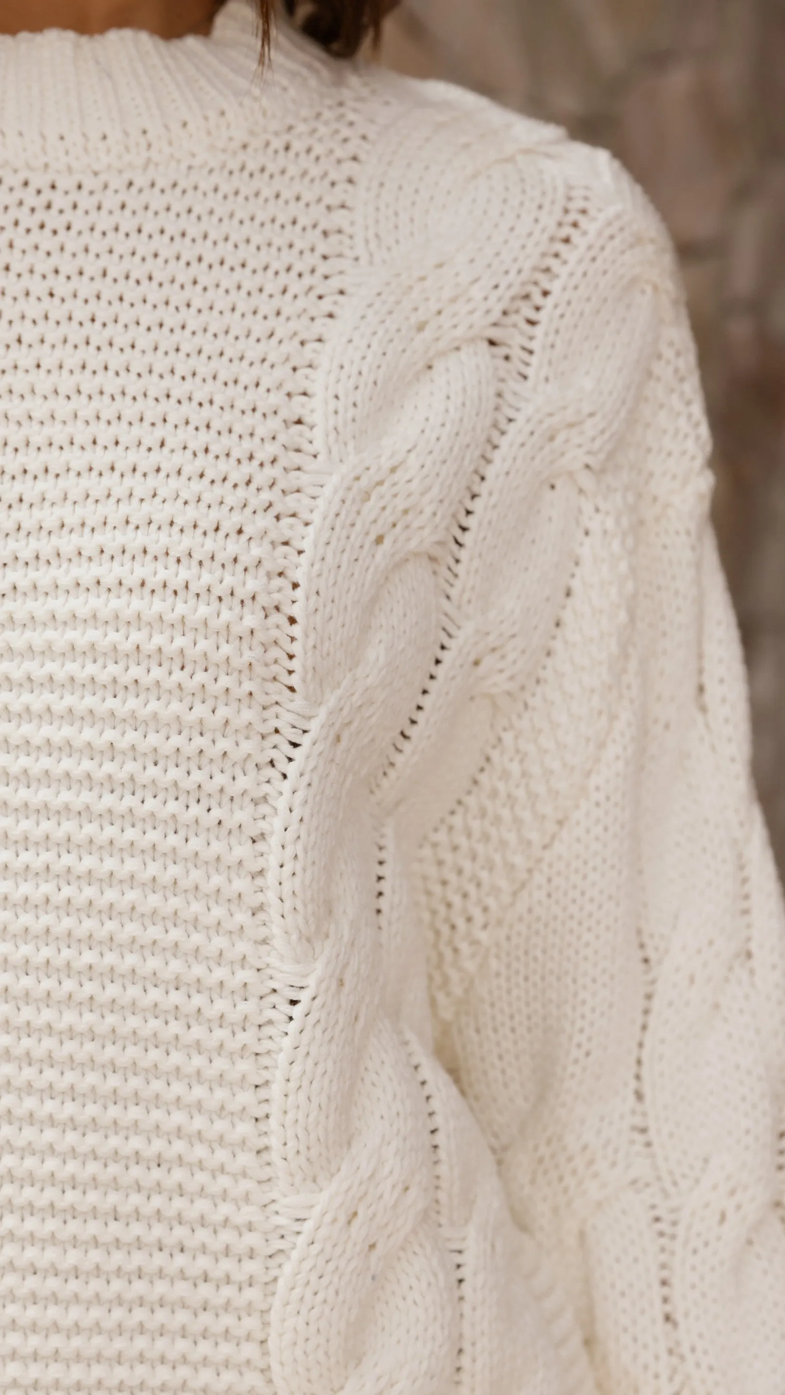 Candice Knit Sweater - Cream