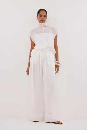 CARMEL WHITE RAMIE PANT