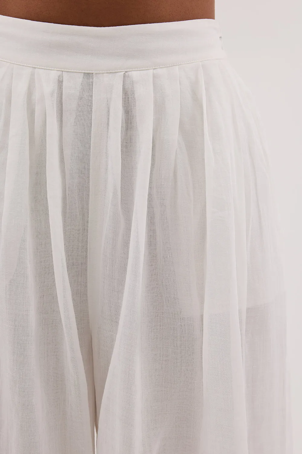 CARMEL WHITE RAMIE PANT