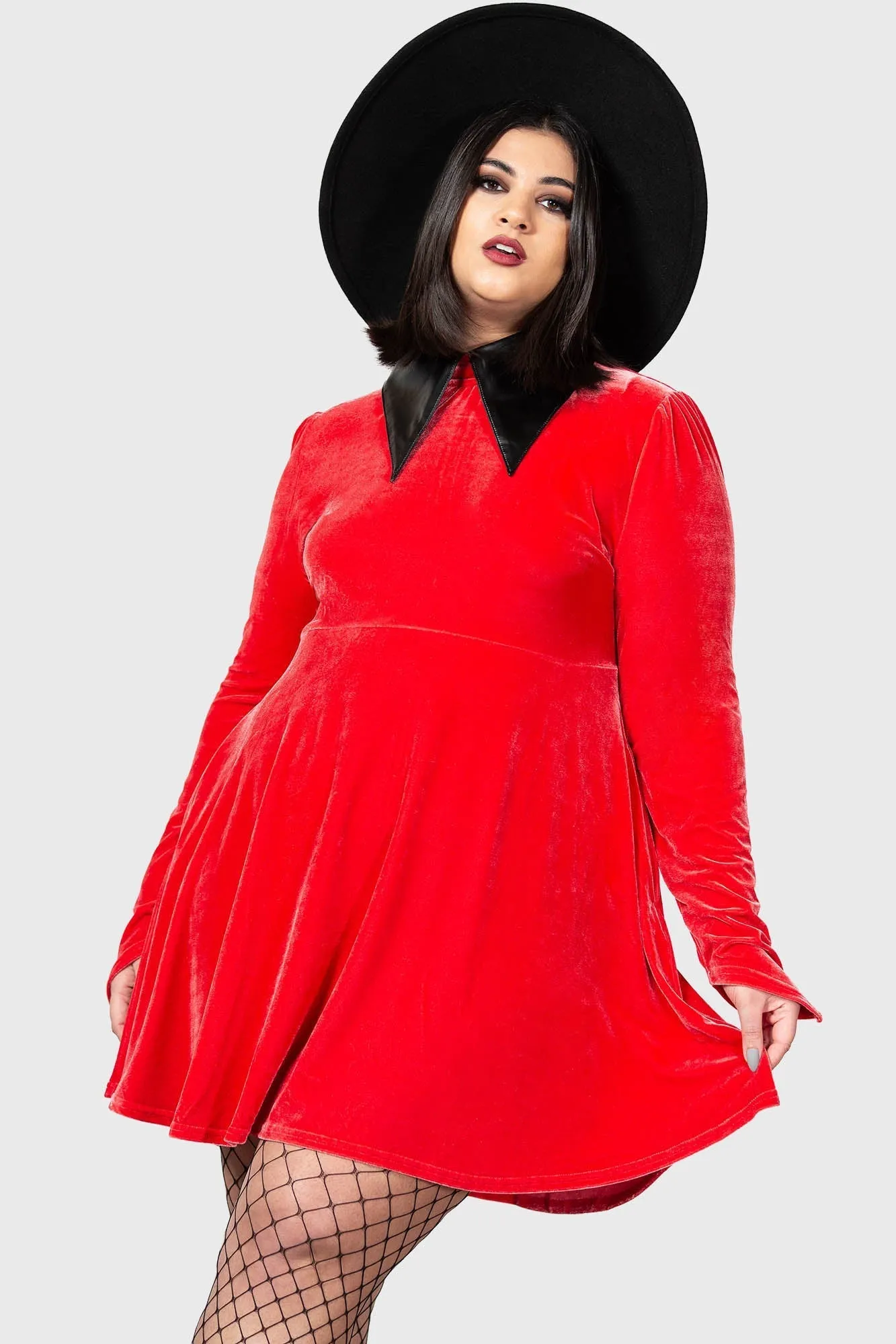 Cathedral II Skater Dress [RED] [PLUS] - Resurrect