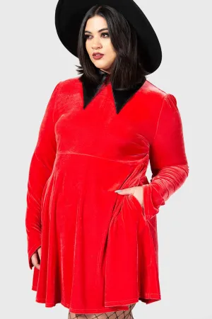 Cathedral II Skater Dress [RED] [PLUS] - Resurrect