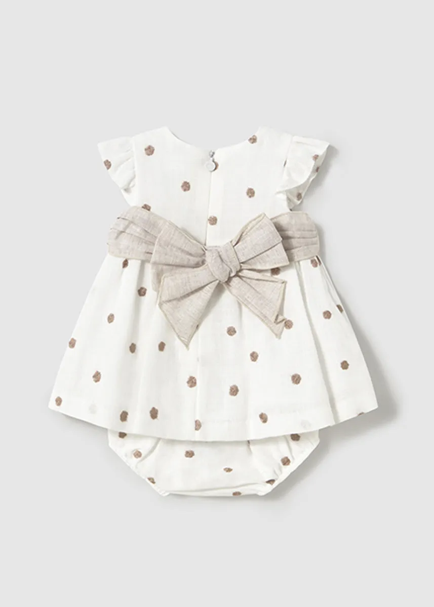 Channing Embroidered Dress & Bloomer Set - Cream