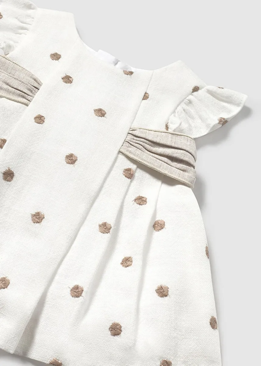Channing Embroidered Dress & Bloomer Set - Cream