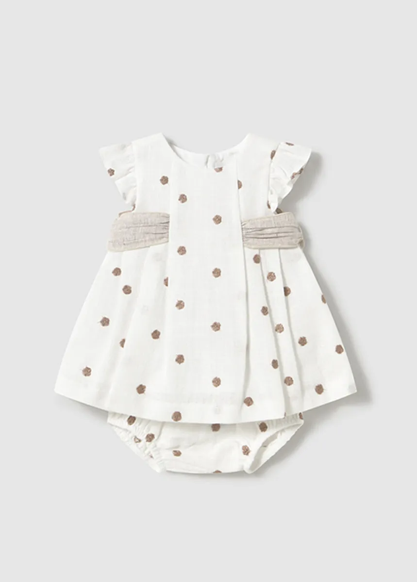 Channing Embroidered Dress & Bloomer Set - Cream